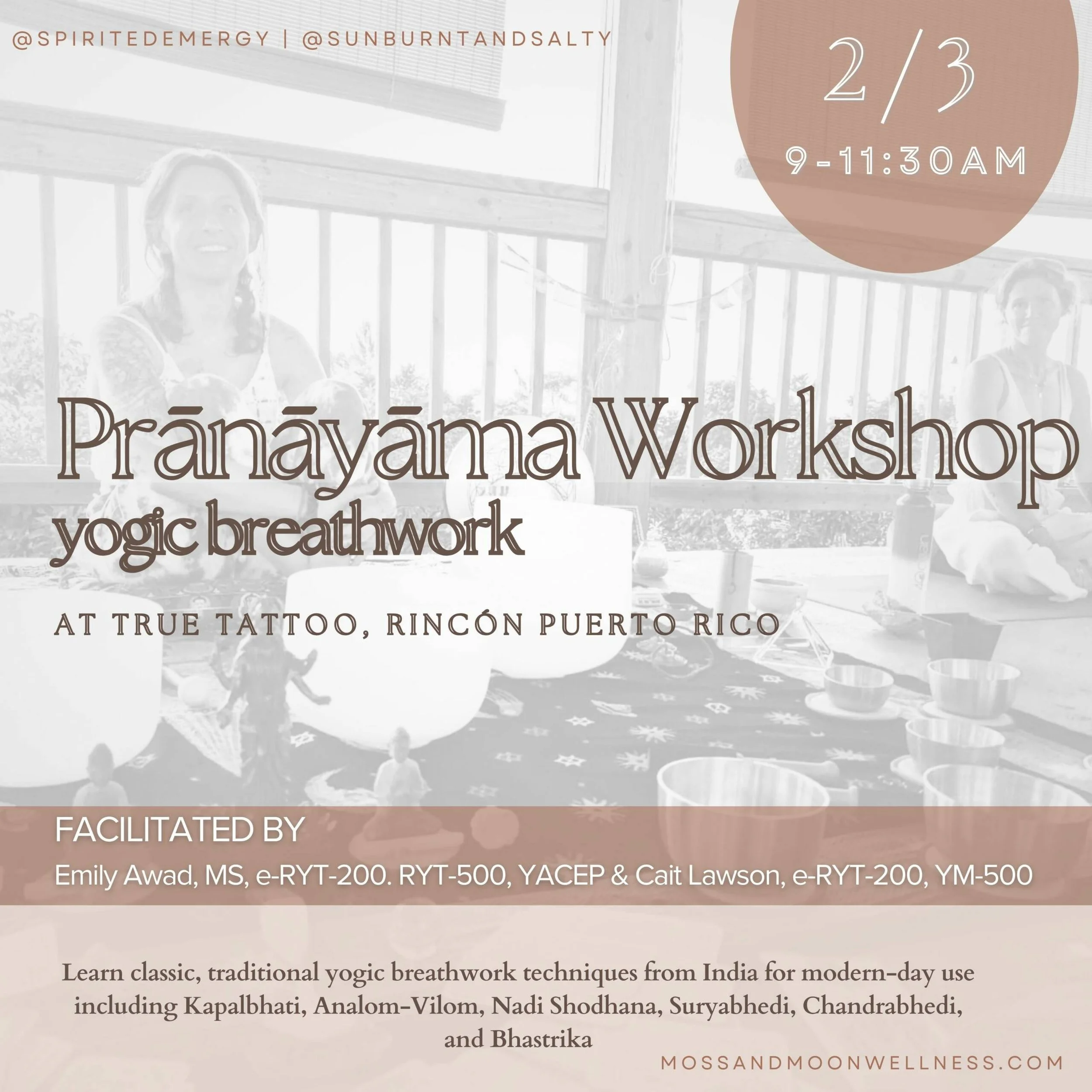 Prānāyāma Workshop with Emily at True Tattoo