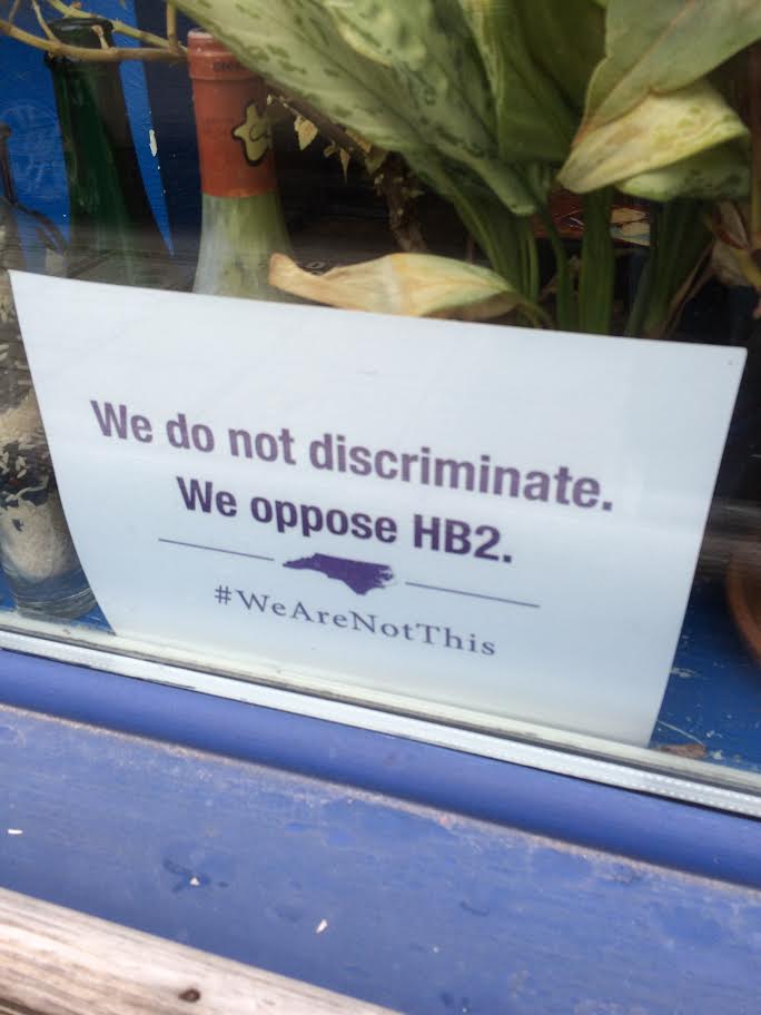 The sign in a downtown restaurant