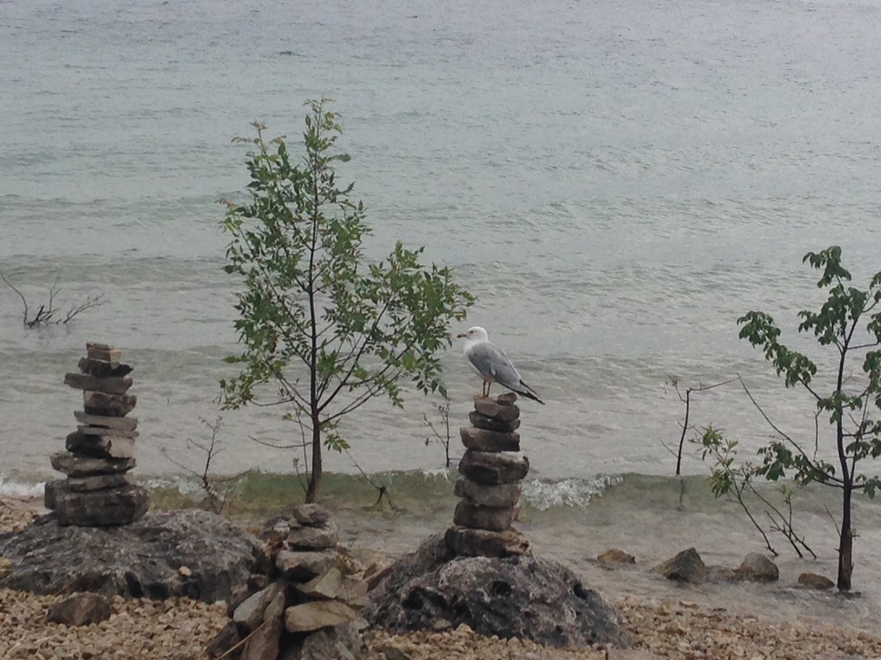 Great lakes style "rock castles" so very interesting and different from the sand castles I know.