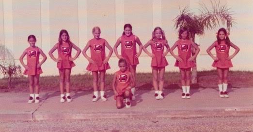 I got to participate in recreational cheerleading (hint - I am the tall one in the middle) but at some point...