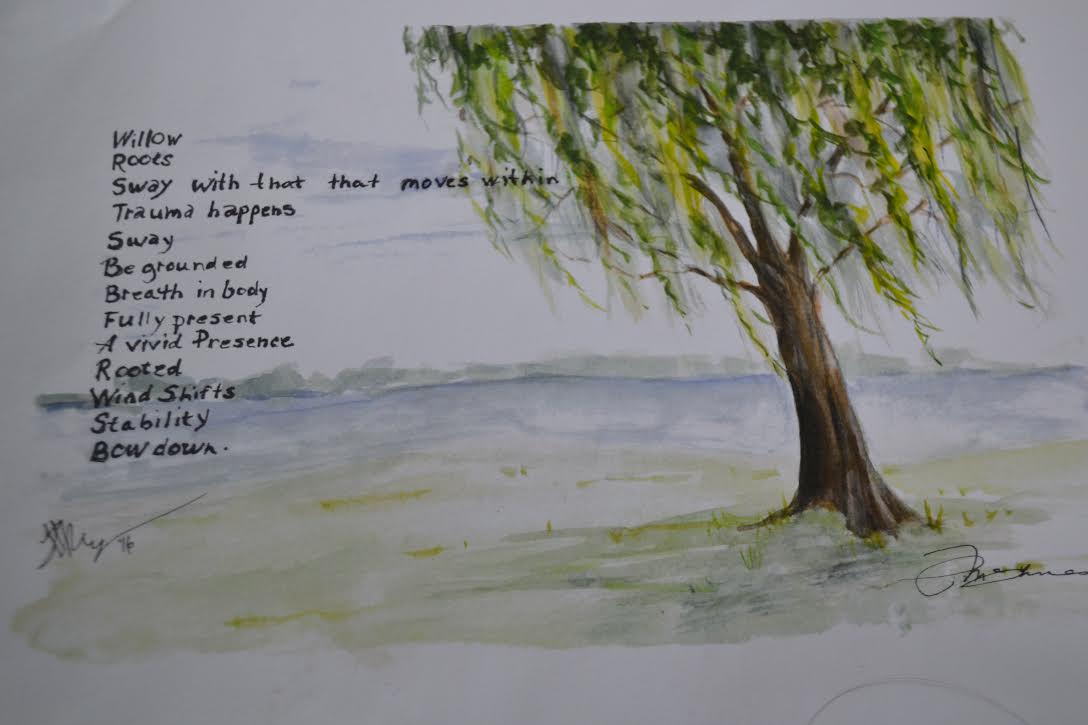 Poem by Linda Riggins. Artwork by Pat McInnes