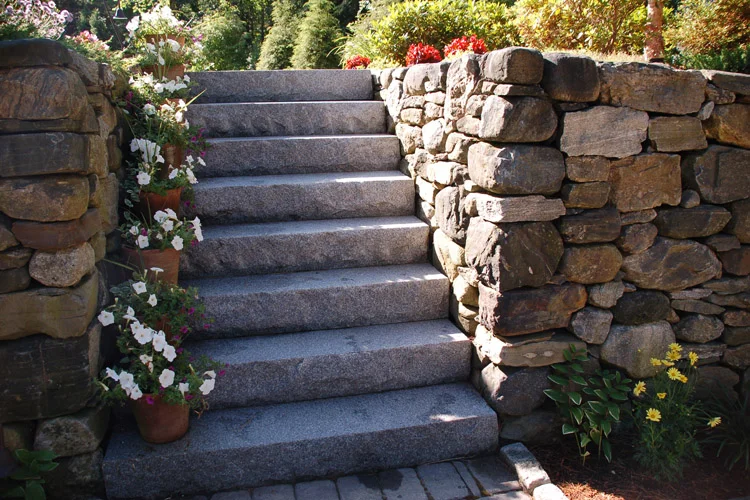 Granite Steps and Stone Wall, Westford