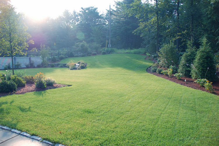 Planter Beds, Wall, and Lawn in Westford