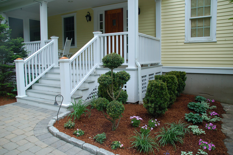 Paver Walkway with Cobblestone Edging, Westford