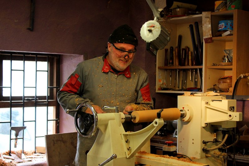 Got a chance to see woodturner Colm Brennan at work