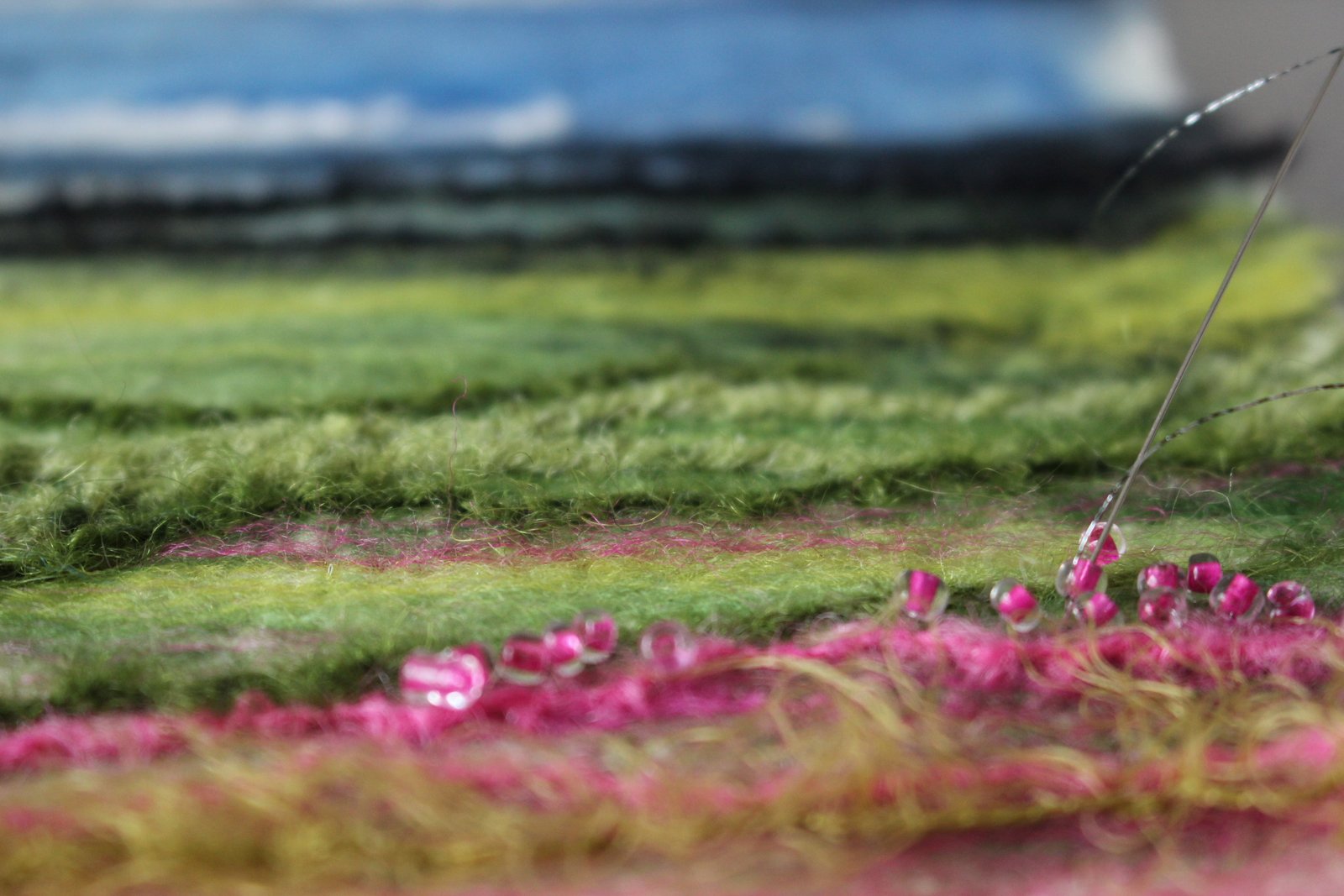 Stitching and beading wildflowers....