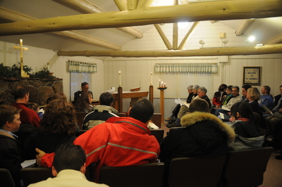 Cranmer Chapel Christmas Eve Service fills to capacity.