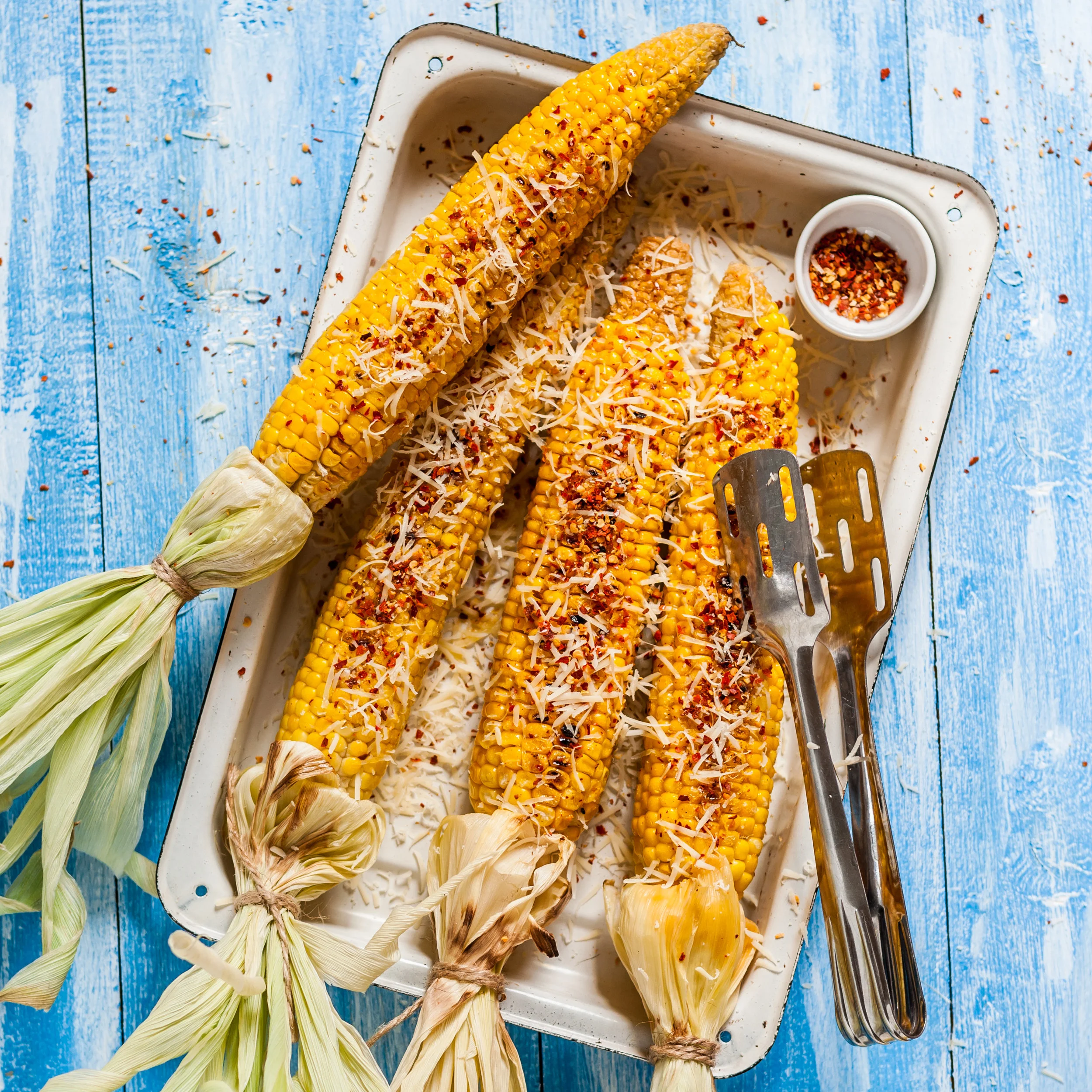 Grilled Cheesy Corn-on-the-Cob