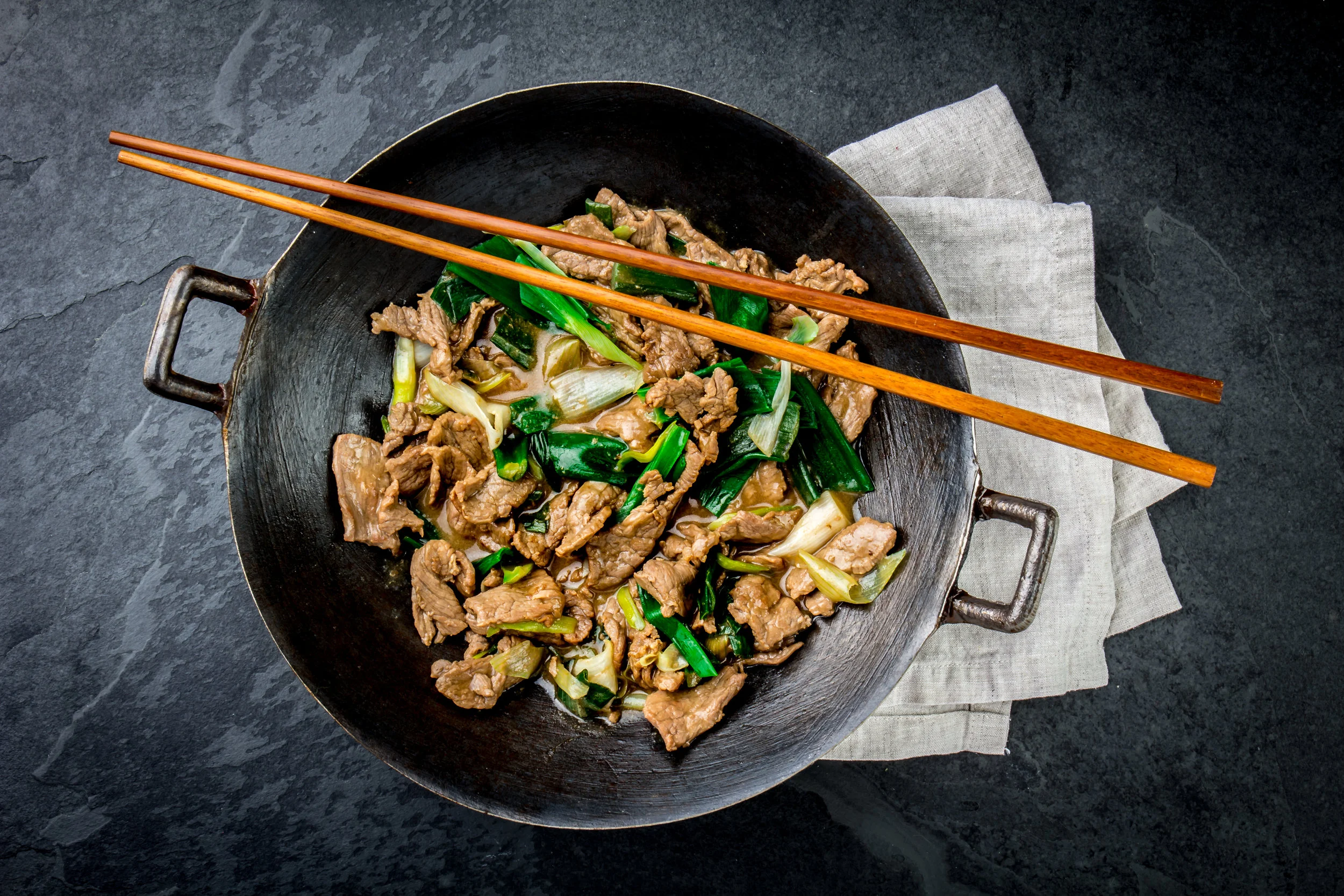 Ginger Beef &amp; Tatsoi Stir-Fry