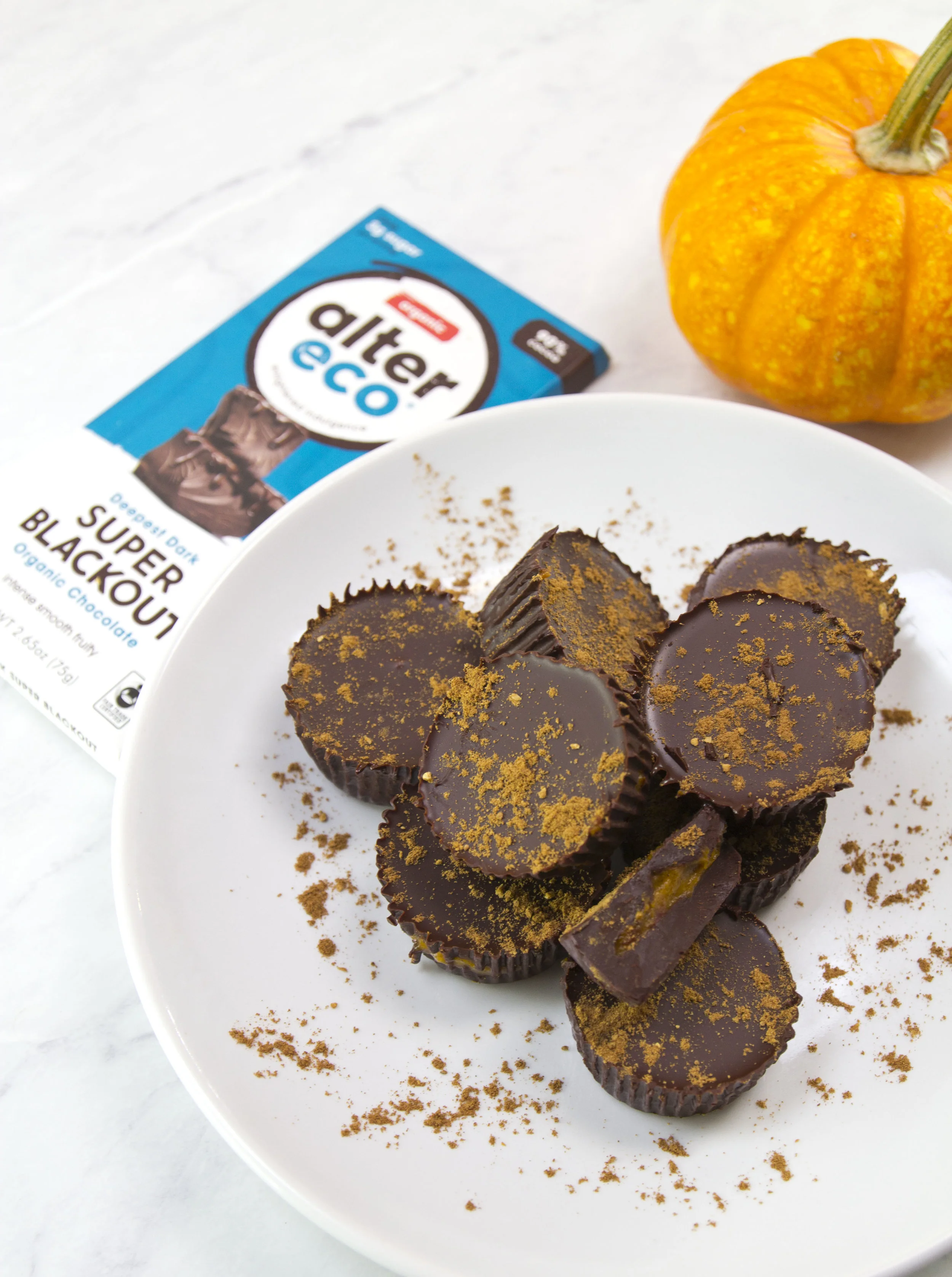 Super Dark Chocolate Pumpkin Spice Cups
