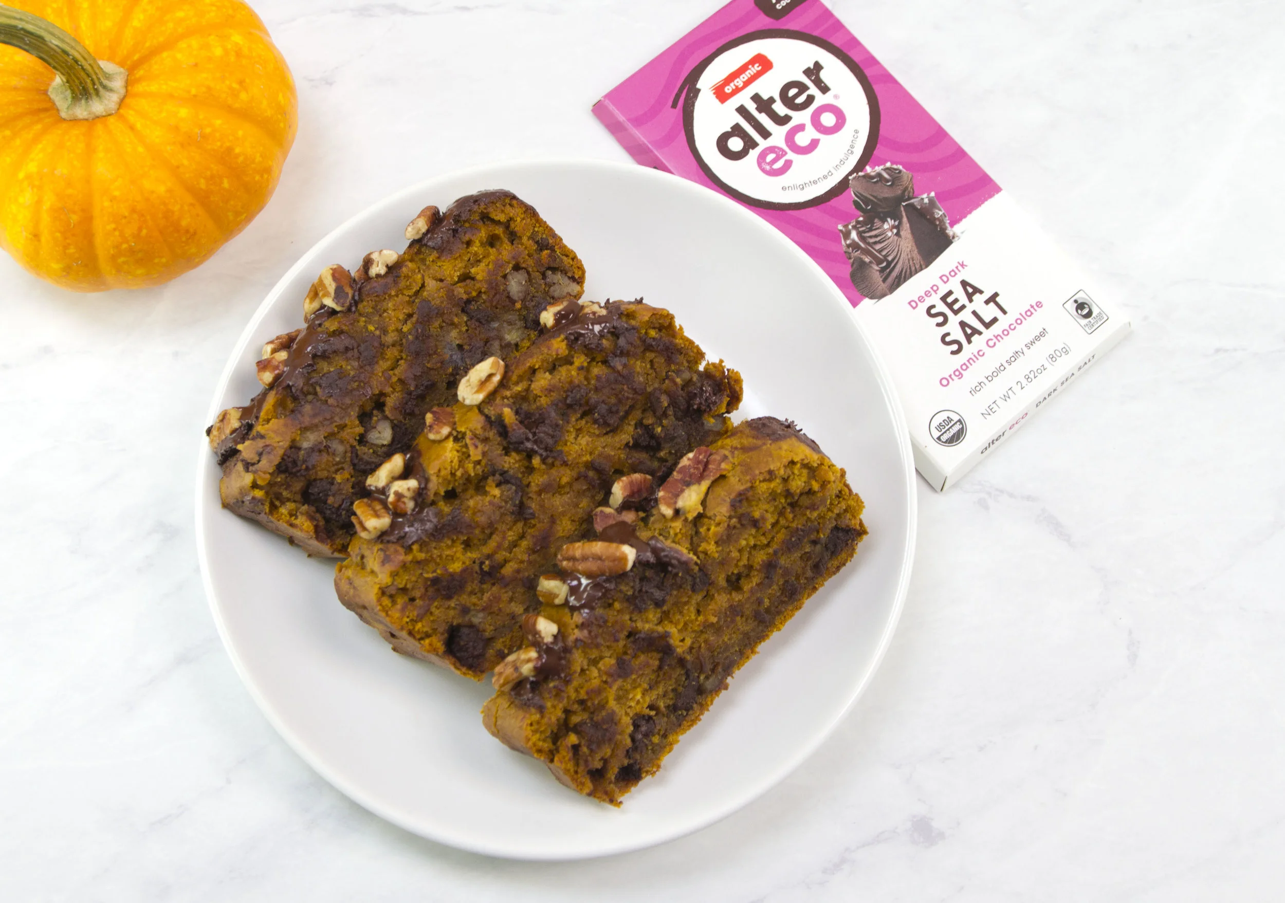 Vegan Dark Chocolate Pumpkin Bread