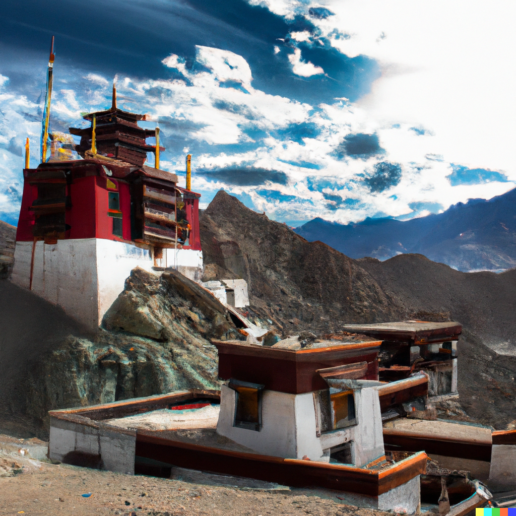 DALL·E 2023-07-14 20.26.13 - Realistic Hemis monastery India with mountains in view.png