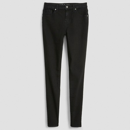 8. Mid Rise Skinny Black Jeans