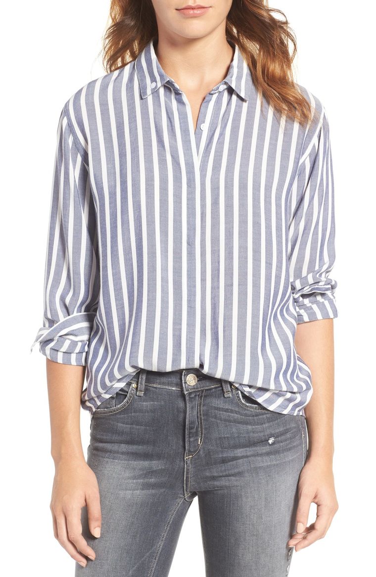 14. Striped Button Up