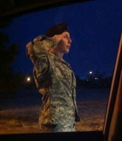 "Brothers" Co-Writer Meghan Counihan in uniform.