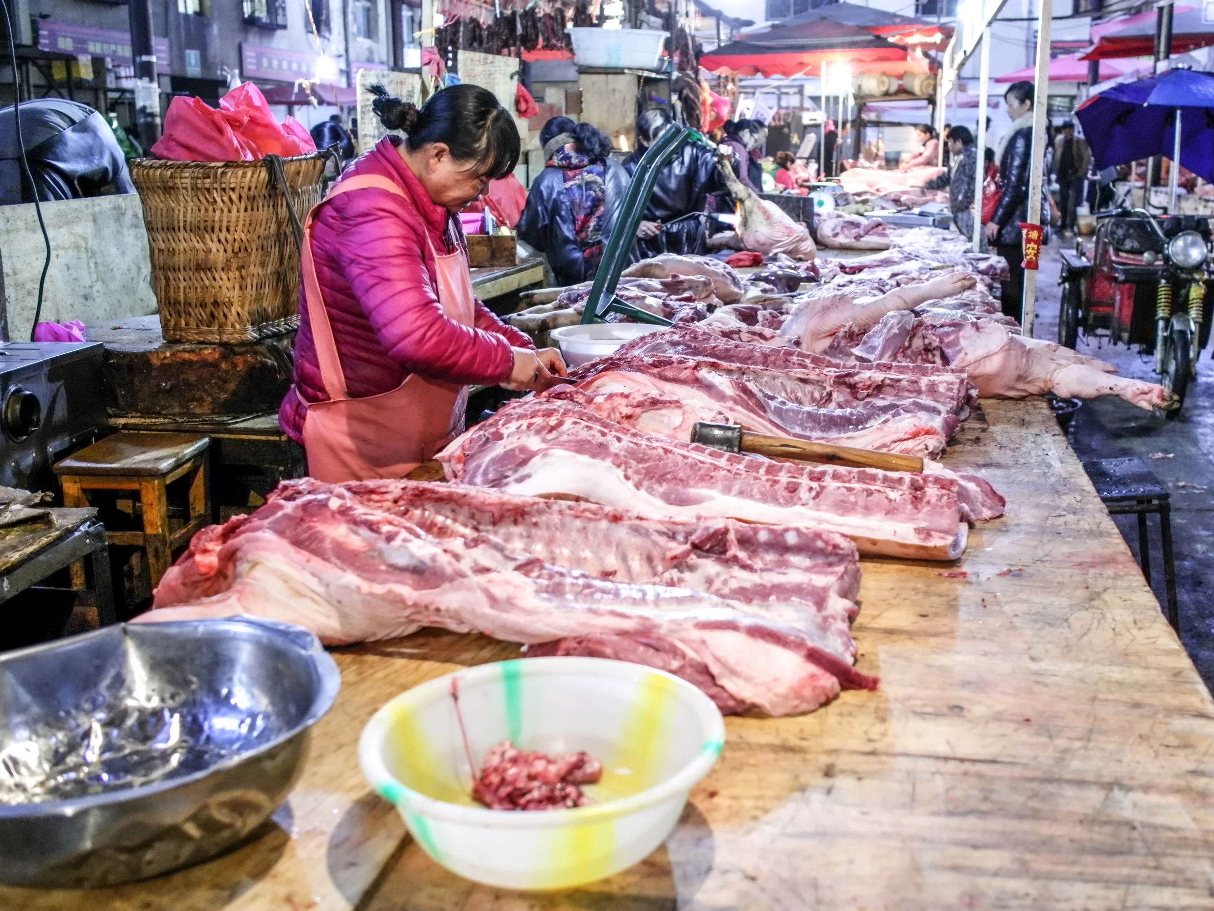 a meat stall