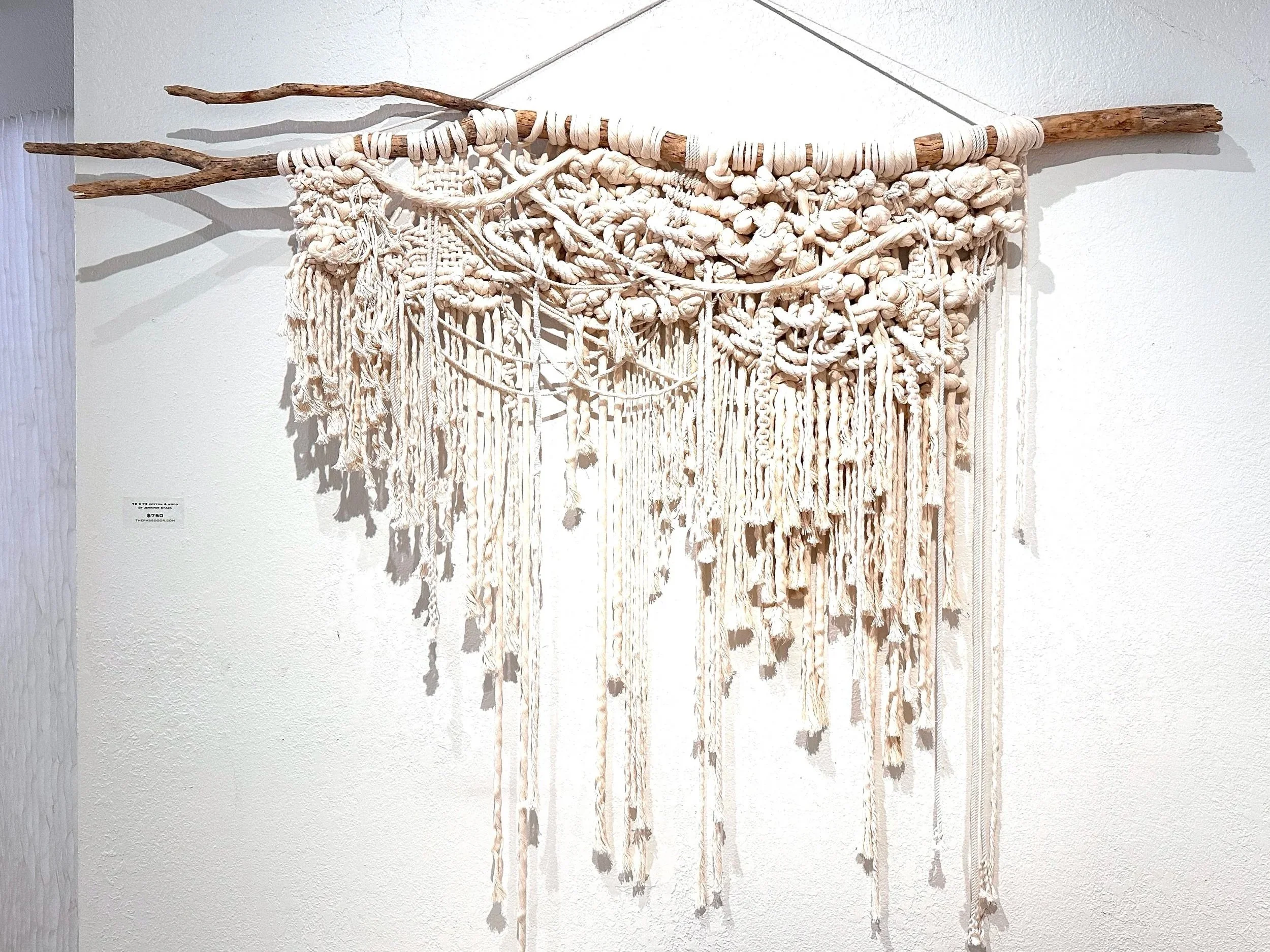  72” x 72”  cotton cord and rope  