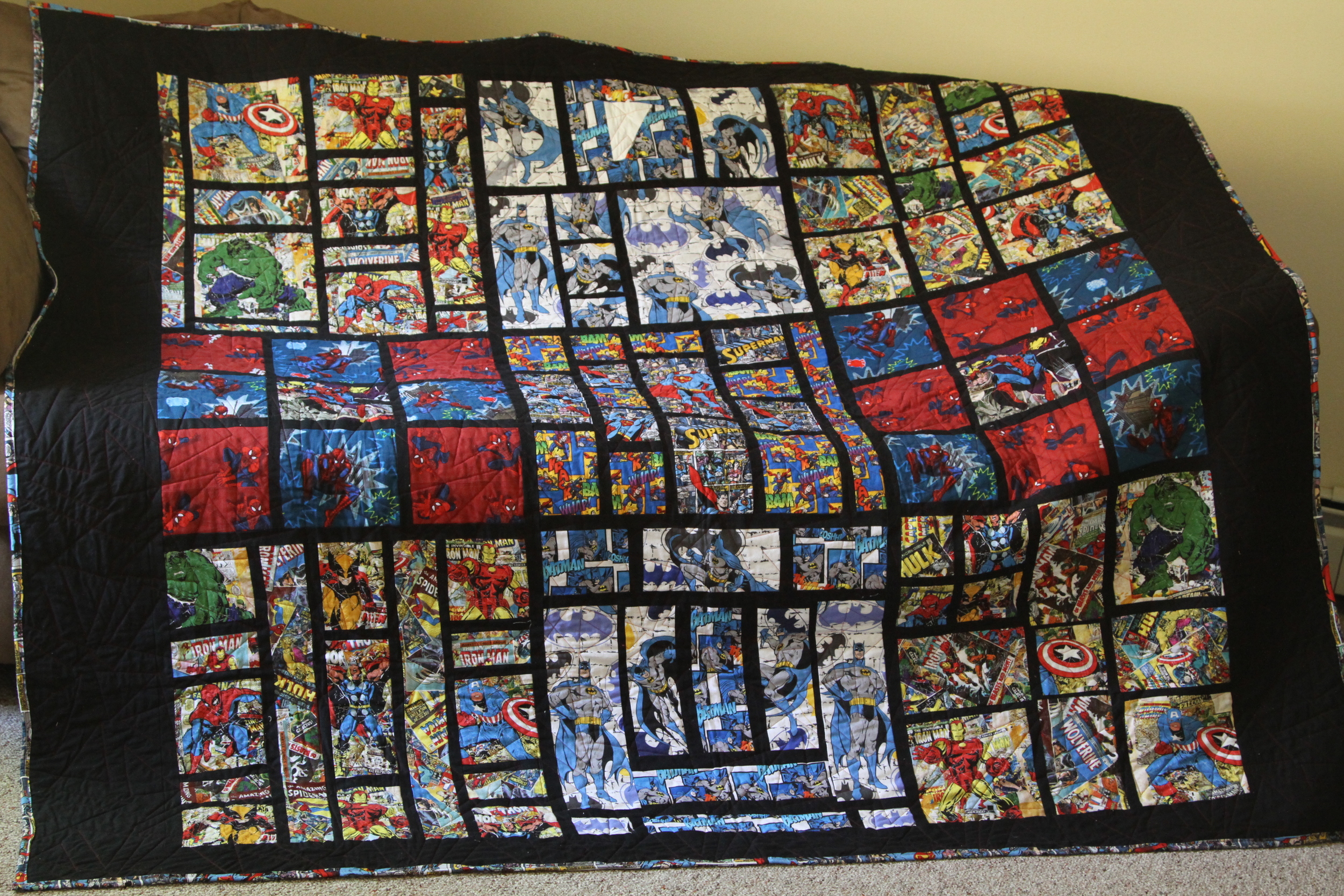 Comic Book Pages, 2013 (Super Hero Quilt)