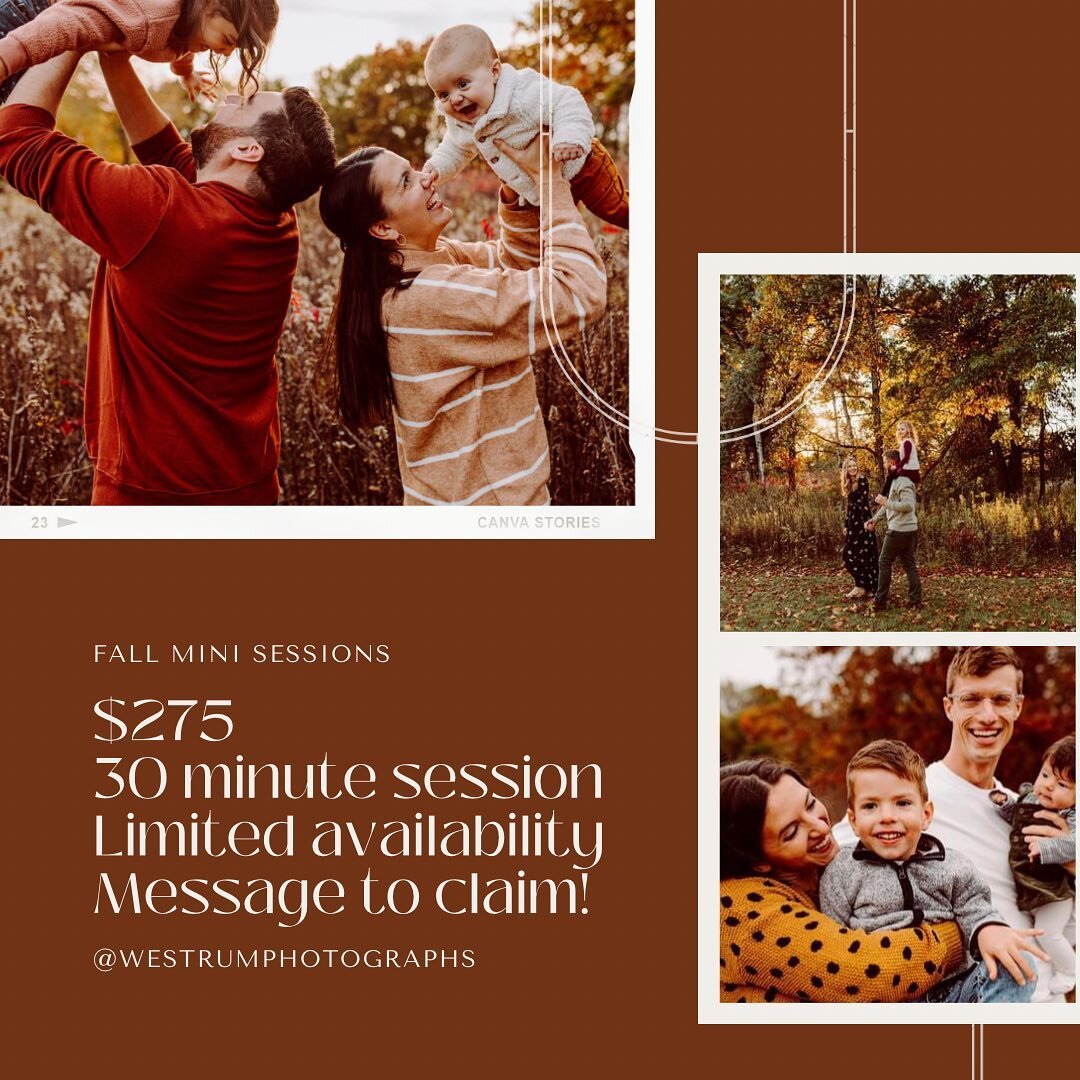 Alright, you&rsquo;ve asked for it and I&rsquo;m excited to announce prices for fall minis! I decided I want to explore a variety of places and have you pick the location that you love. This is my first year doing fall photos in Tennessee and I can&r