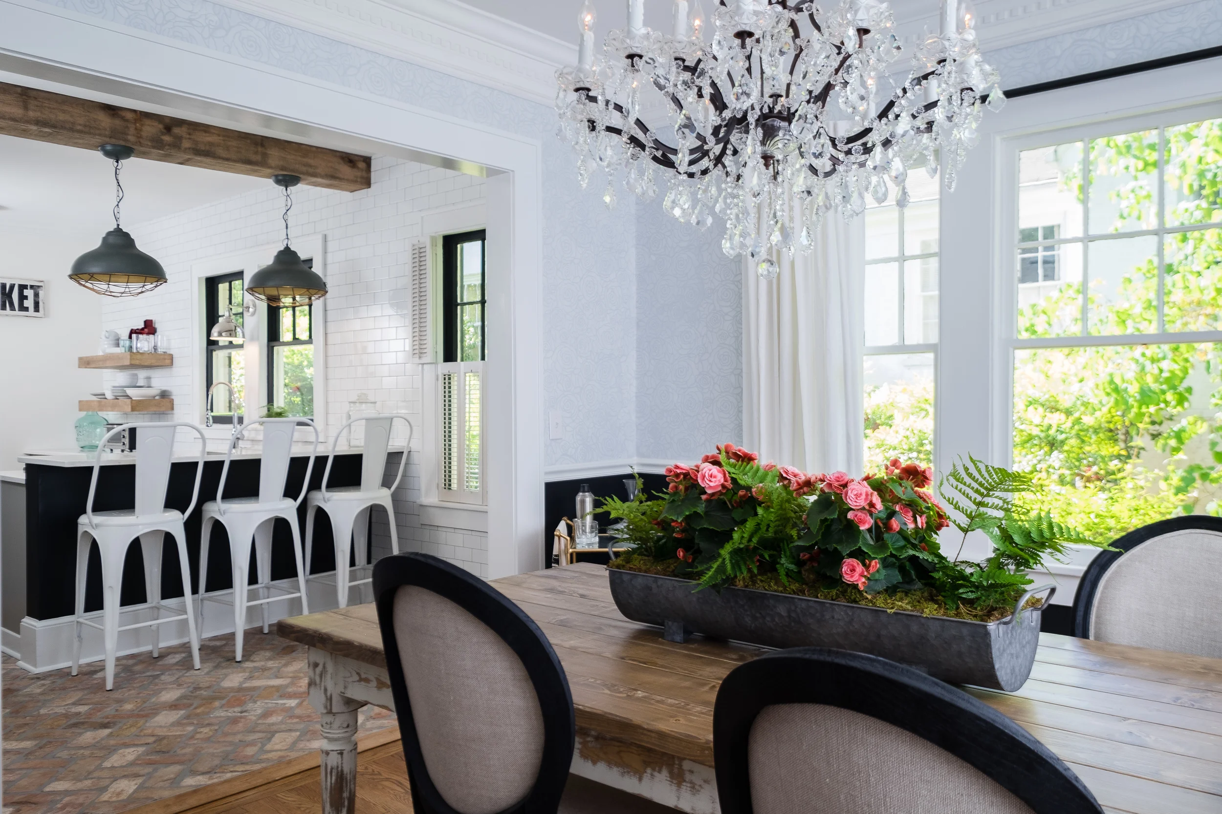 Downtown Greenville Bungalow Dining Room
