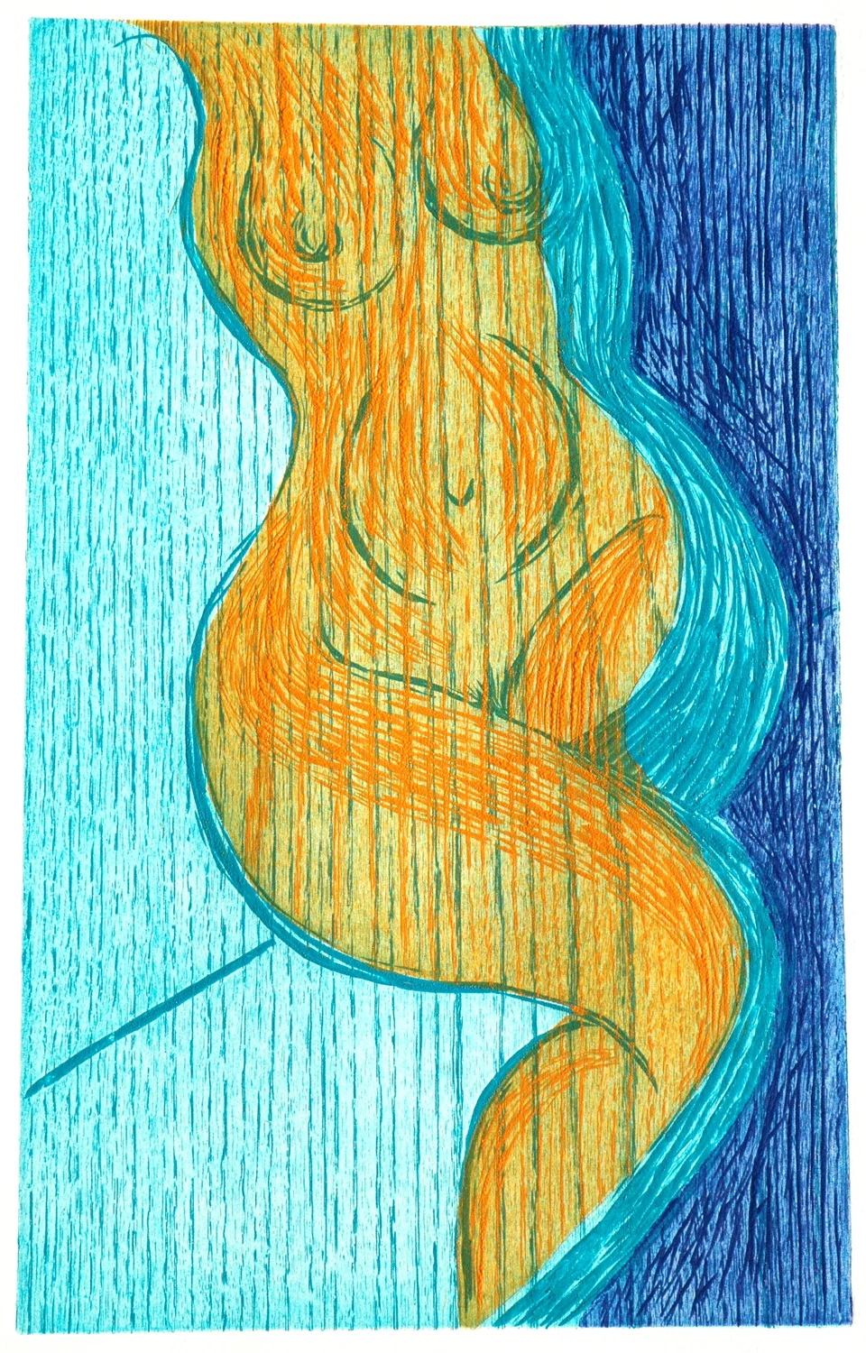 Nude Blue Orange