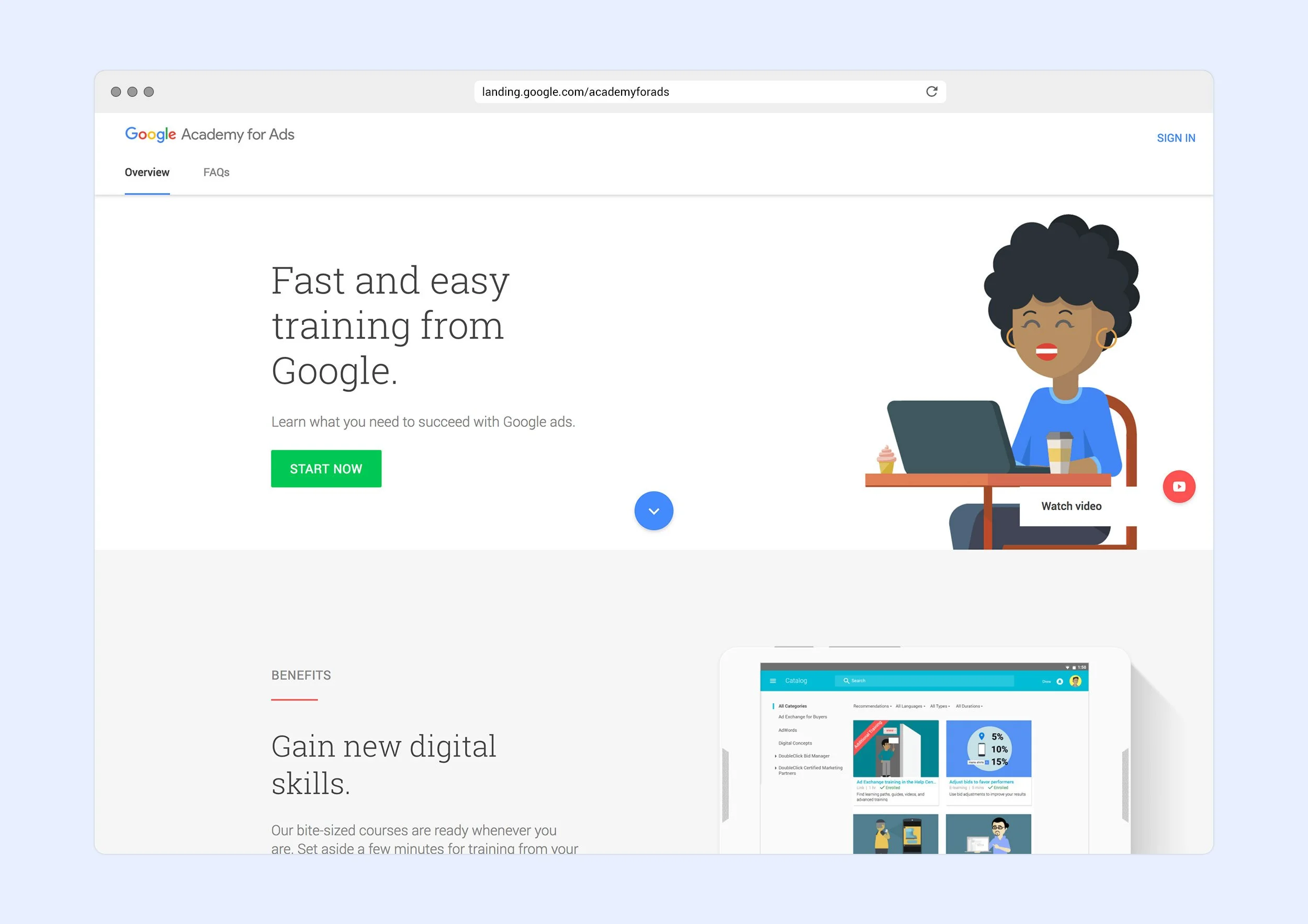  With the team at  Ready State , I developed a variety of marketing assets for Google including landing pages, product animations and email campaigns. 