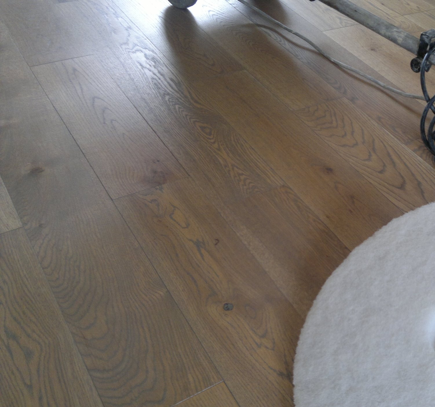 oak floor treated with tinted hardwax oil