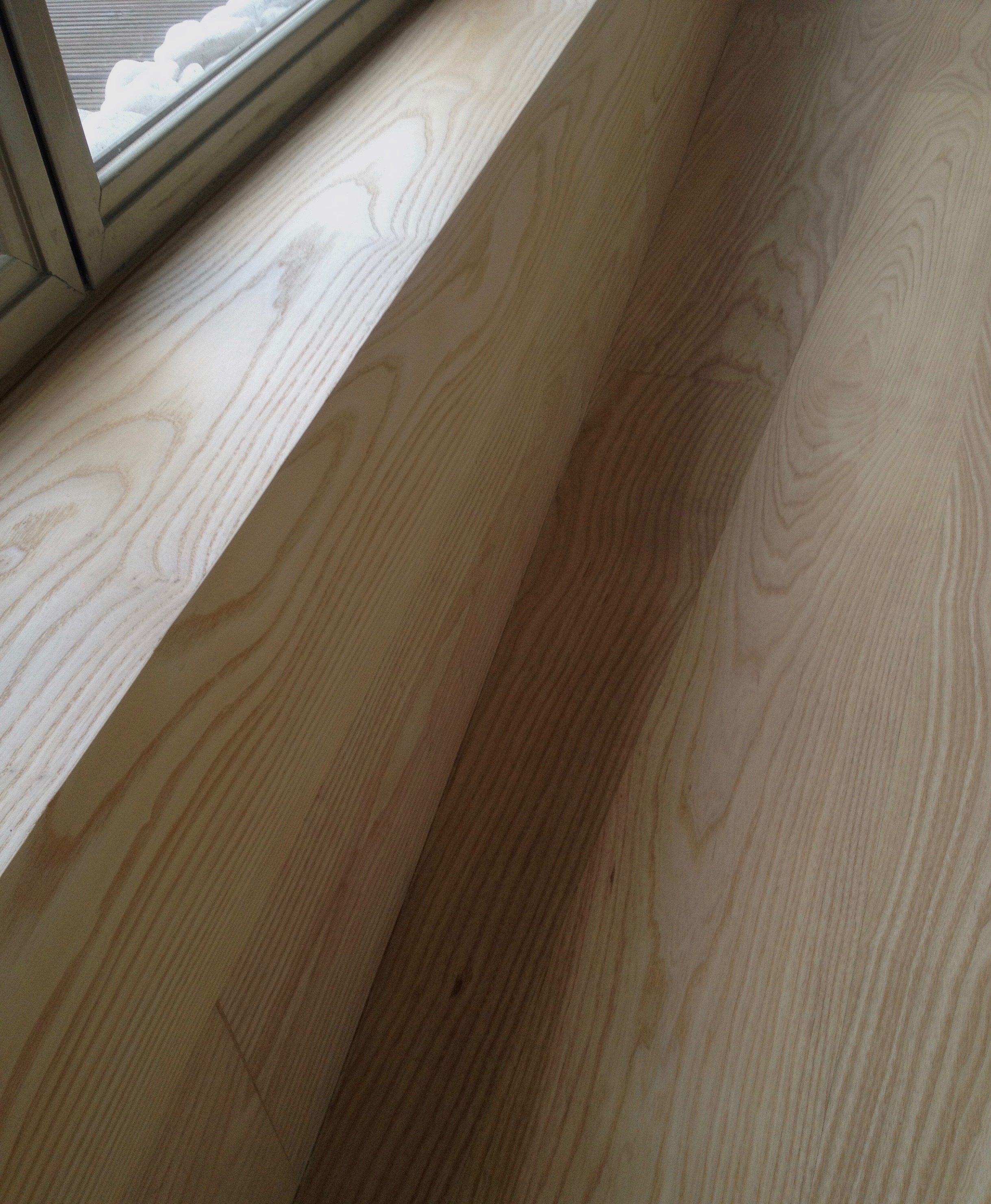 Ash floor treated with extreme matt finish