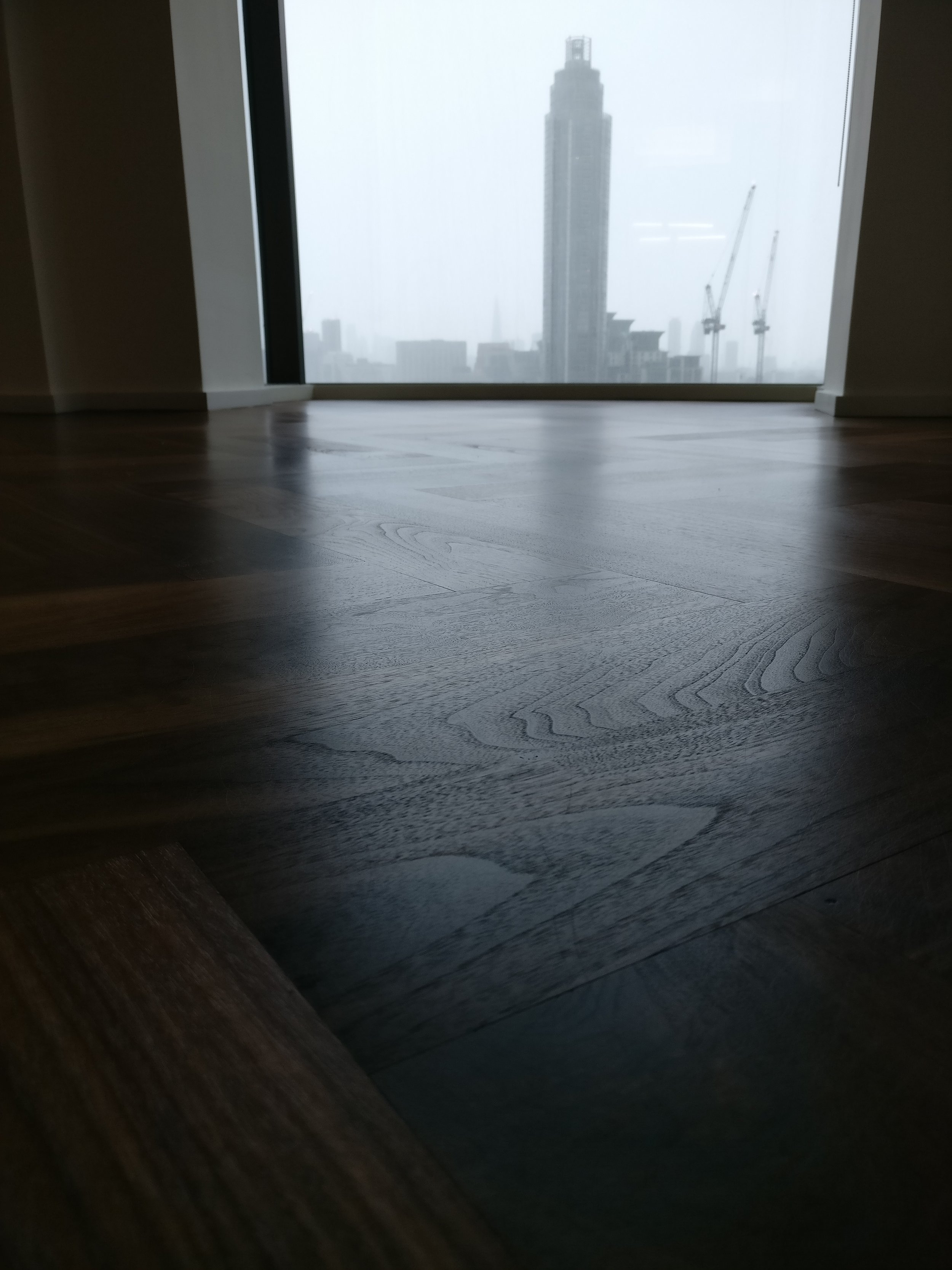 walnut parquet floor sanding