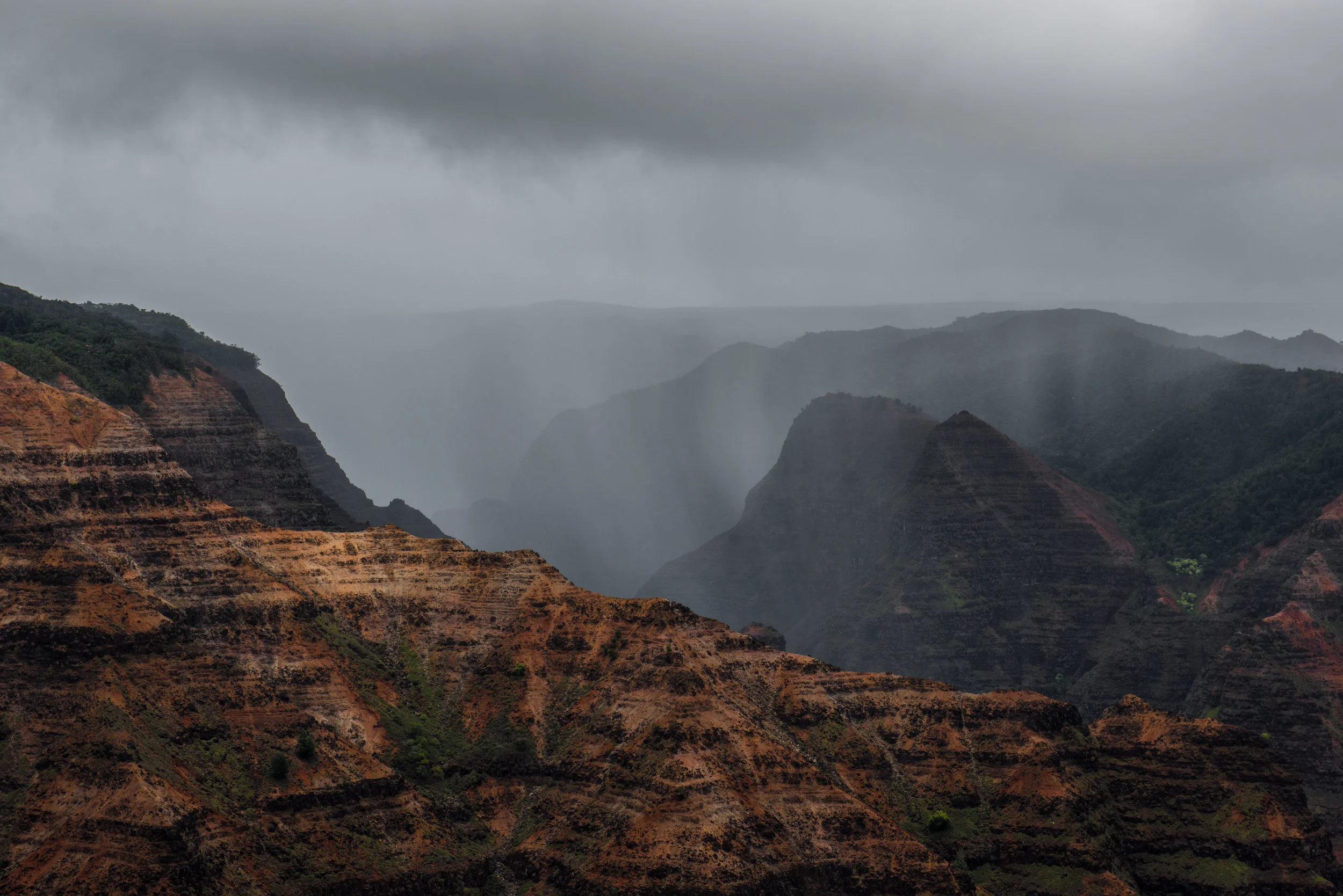 Waimea canyon last Saturday in the storm.