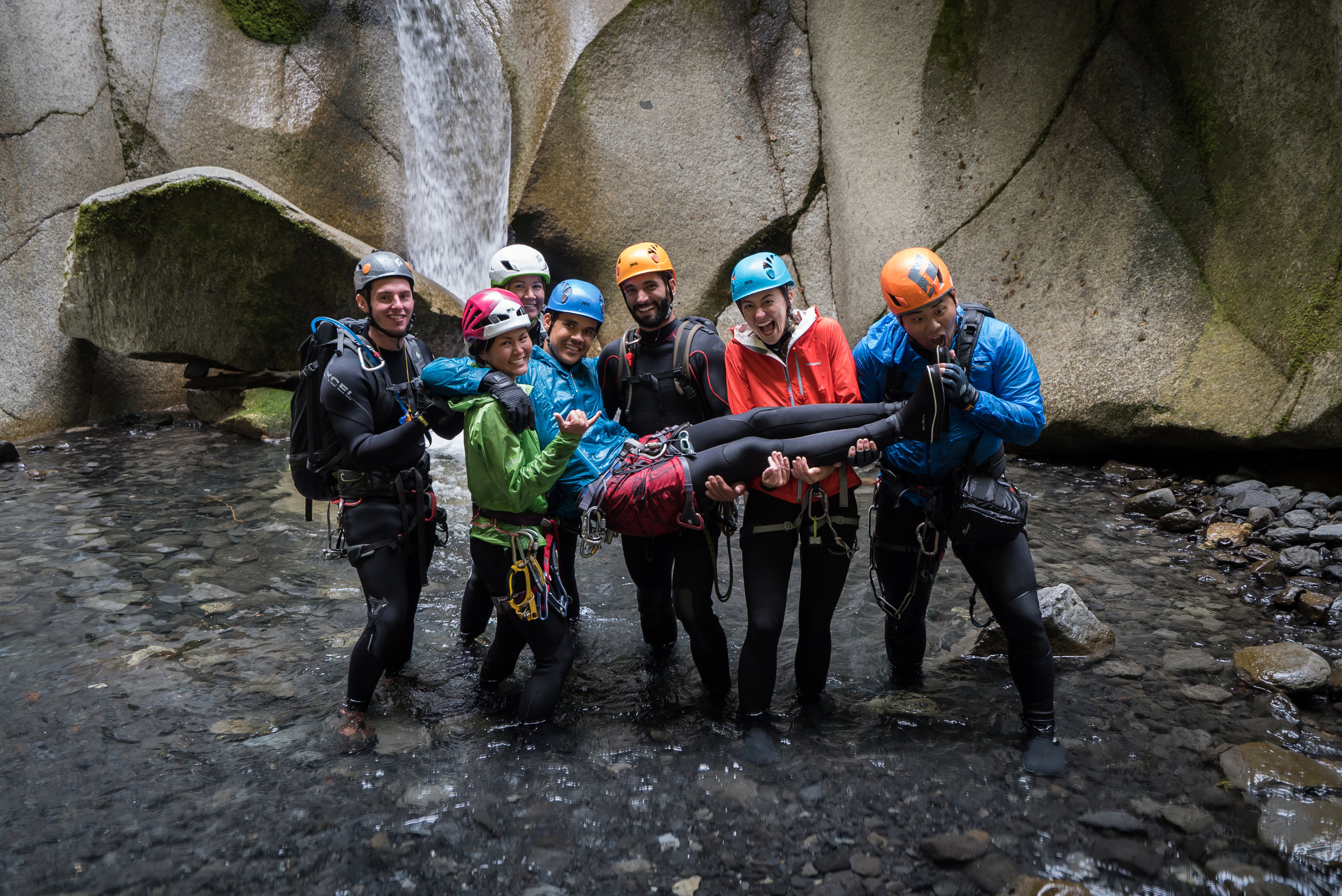 The Hawaii canyoneering crew in Canada