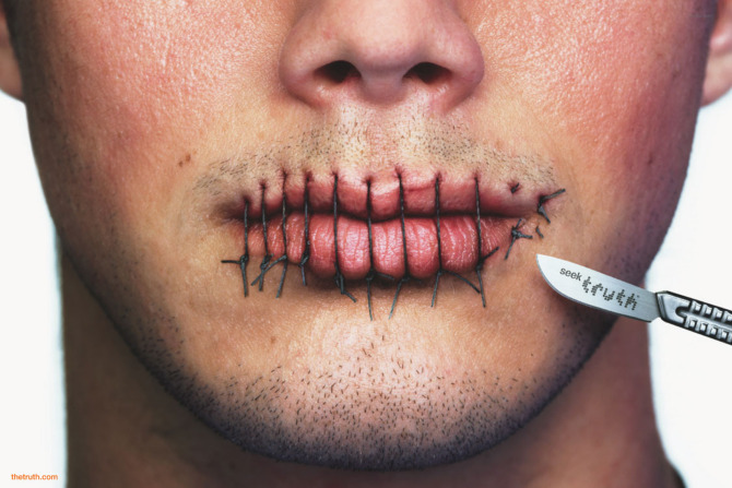This truth ad encouraged young people to speak the truth about the tobacco industry. Credit