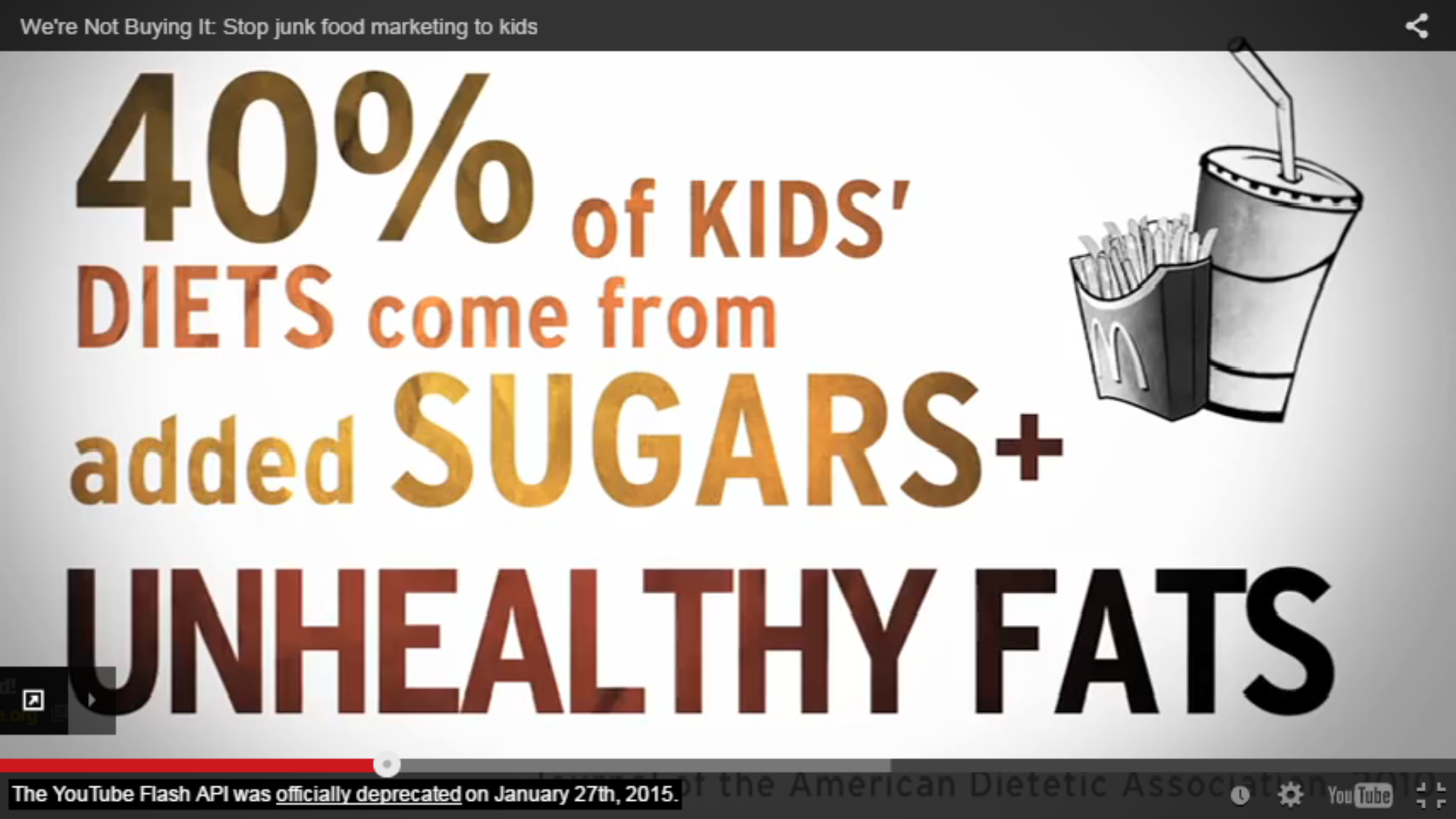 An image from We’re Not Buying it: Stop junk food marketing to kids. Credit
