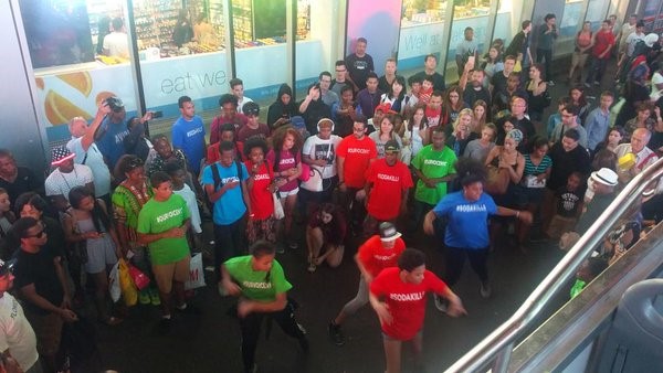 #OurVoiceNYC teens in Times Square saying loud and clear that #SodaKills . Credit
