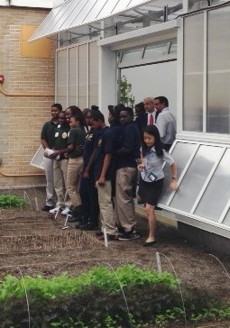 The young gardeners in the Edible Schoolyard