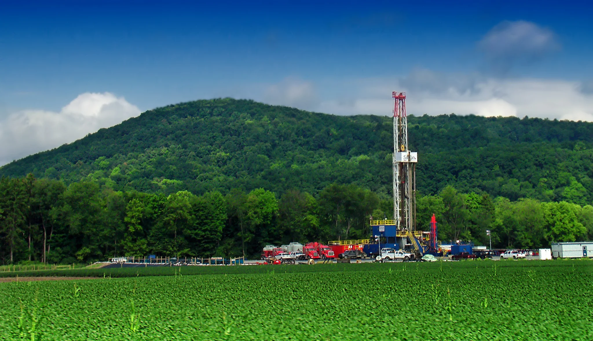 Marcellus shale gas-drilling site in Lycoming County, PA. Credit