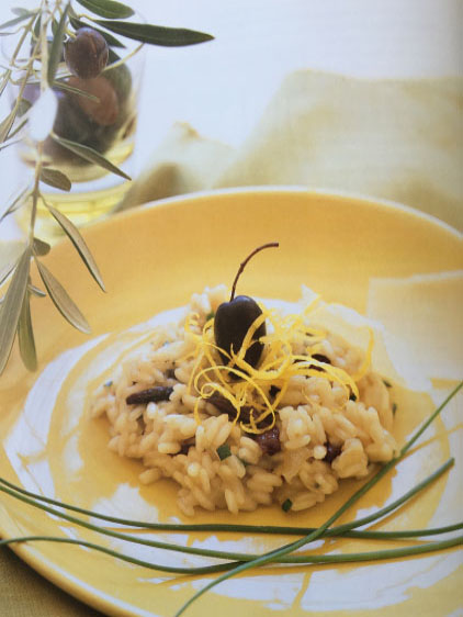 RISOTTO WITH BLACK OLIVES, LEMON & VODKA