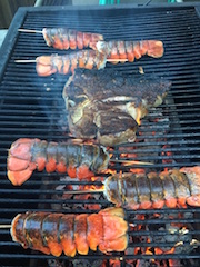 GRILLED LOBSTER TAILS WITH LEMON-HERB BUTTER