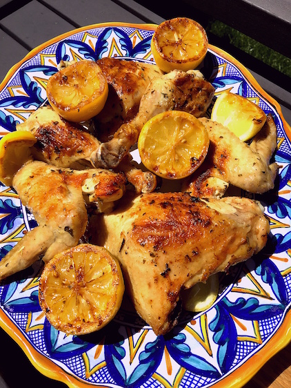 LEMONY GRILLED CHICKEN WITH GARLIC AND HERBS