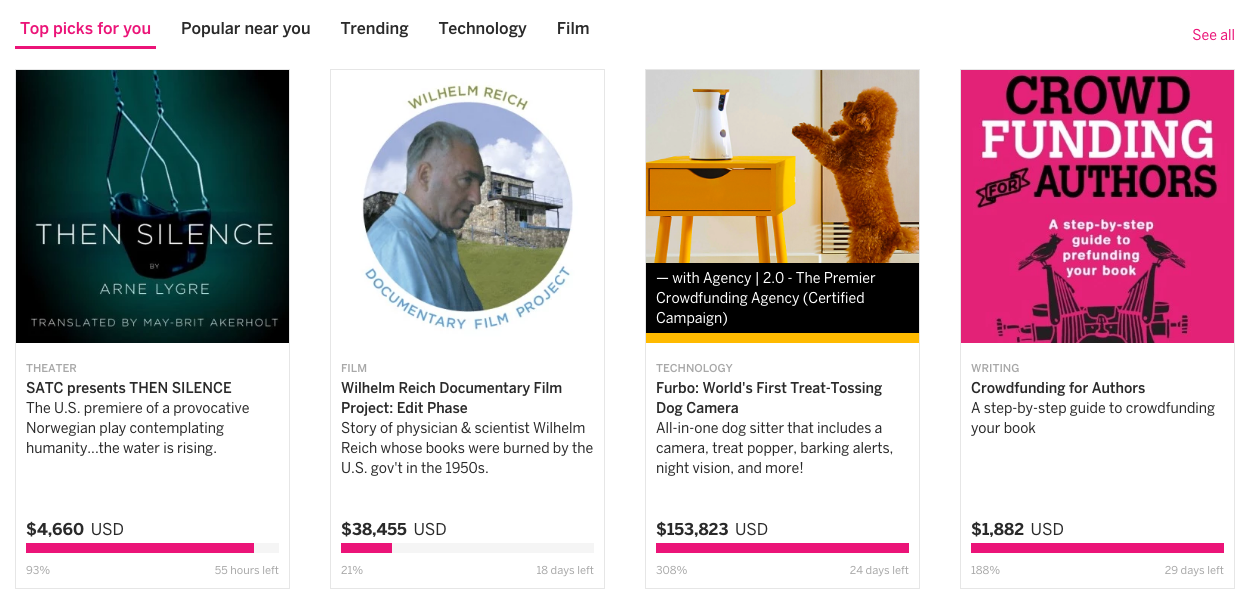 Indiegogo screenshot