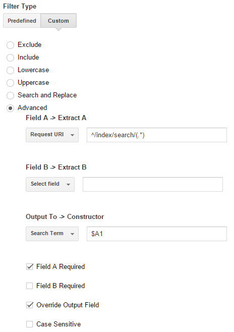 Google Analytics Site Search