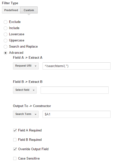 Google Analytics Site Search