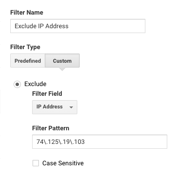 Google Analytics Filters
