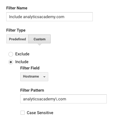 Google Analytics Filters
