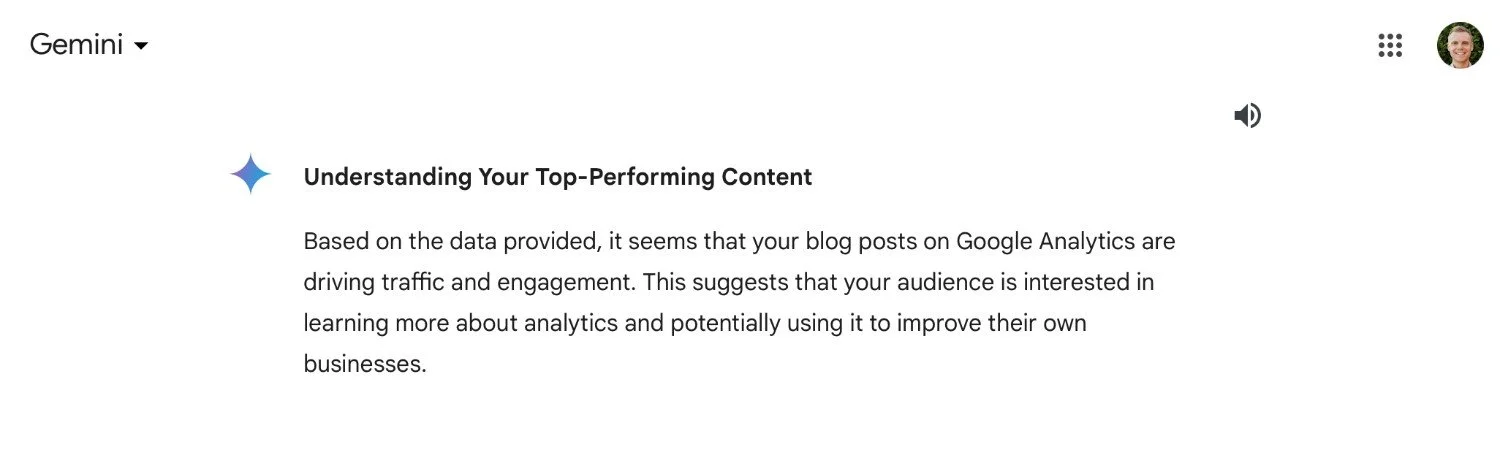 Using Google Analytics with Google Gemini