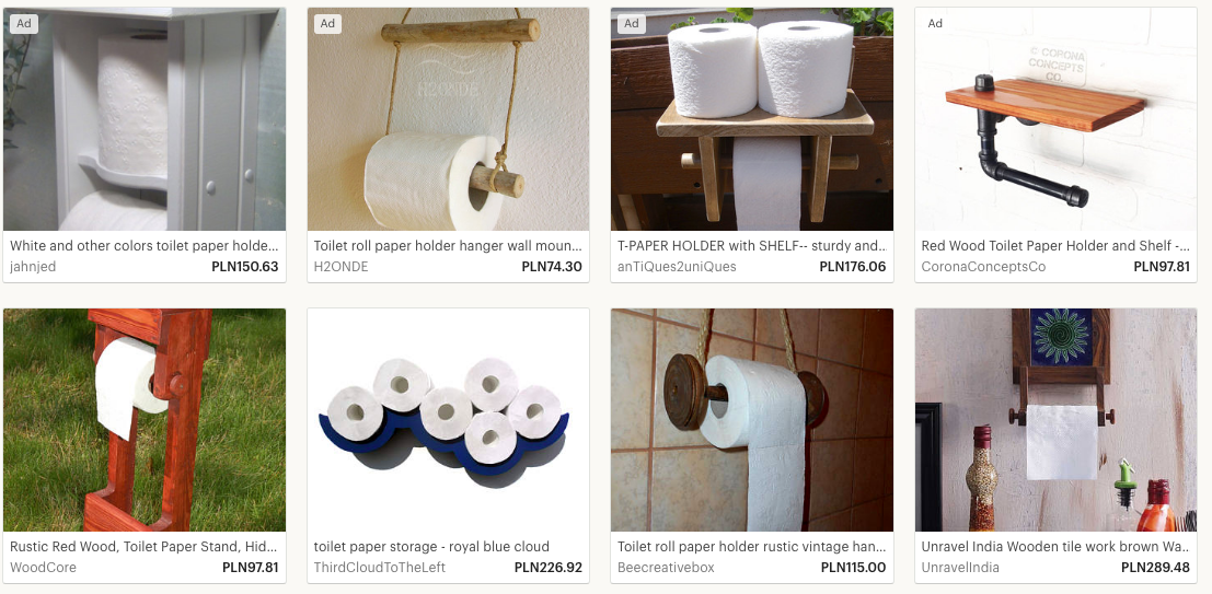 Think you’re too niche? The wooden toilet roll holder niche is super competitive on Etsy.