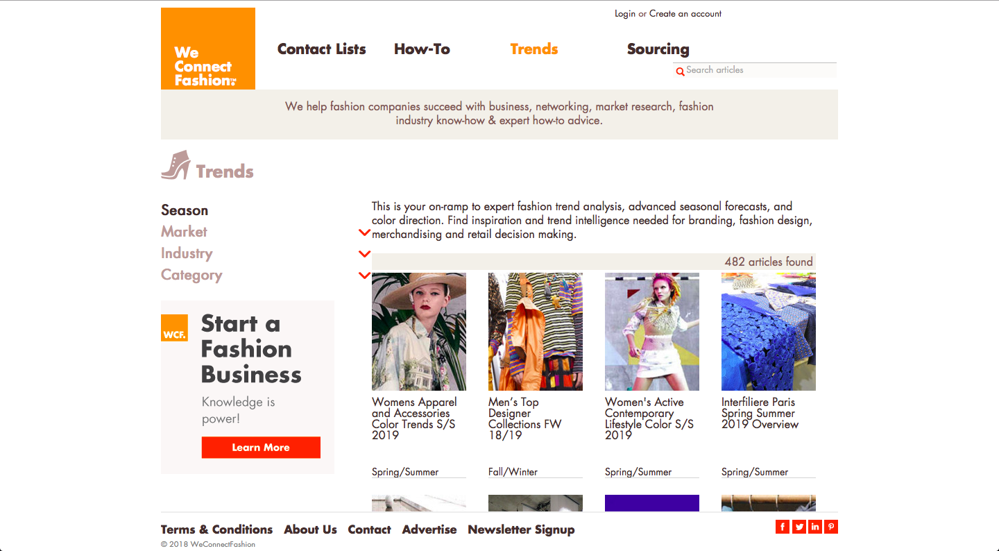 fashion trend websites