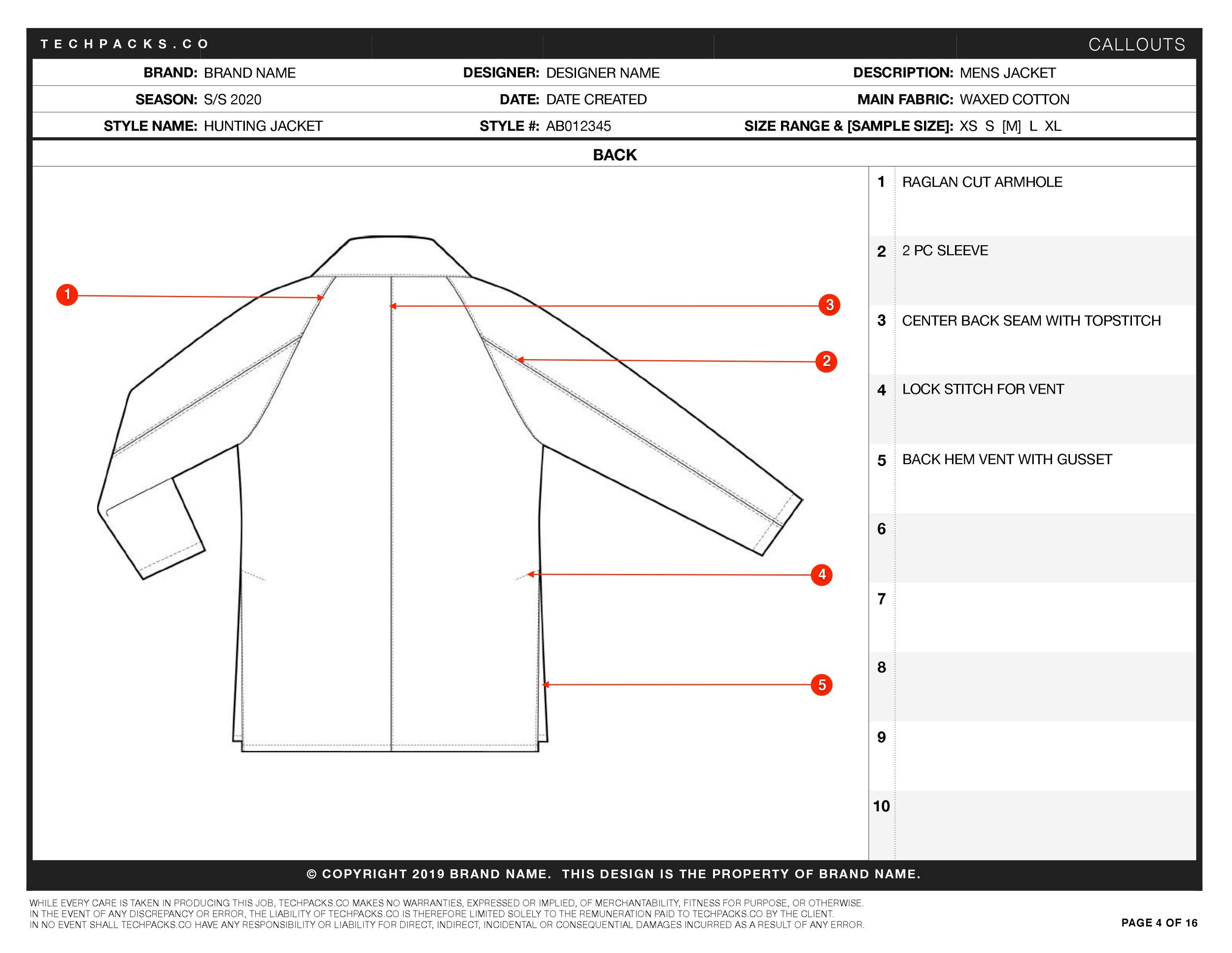 Sample Tech Pack - Free PDF Download — TECHPACKS.CO