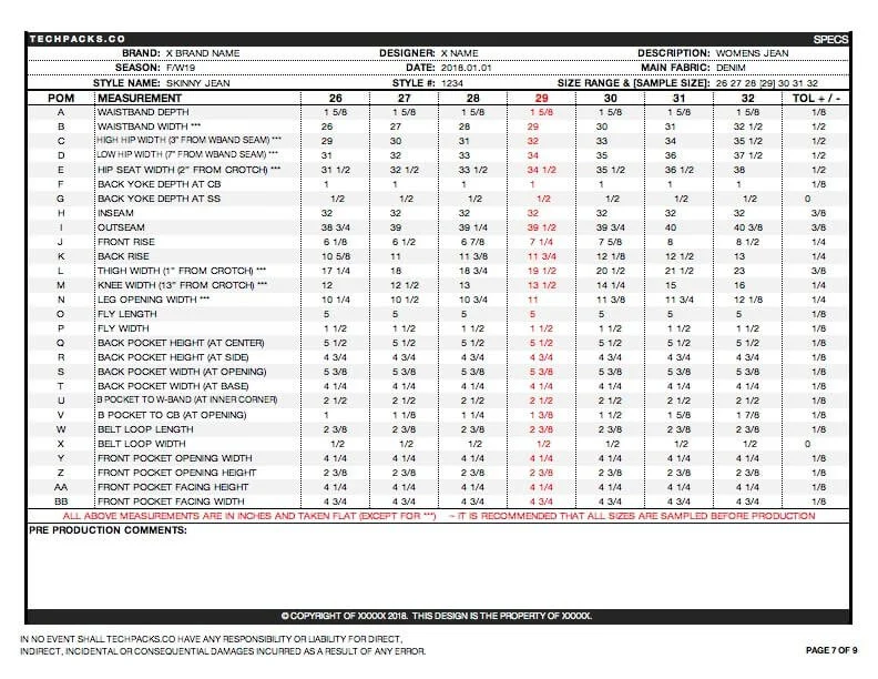 How to Fill in a Tech Pack Template — TECHPACKS.CO