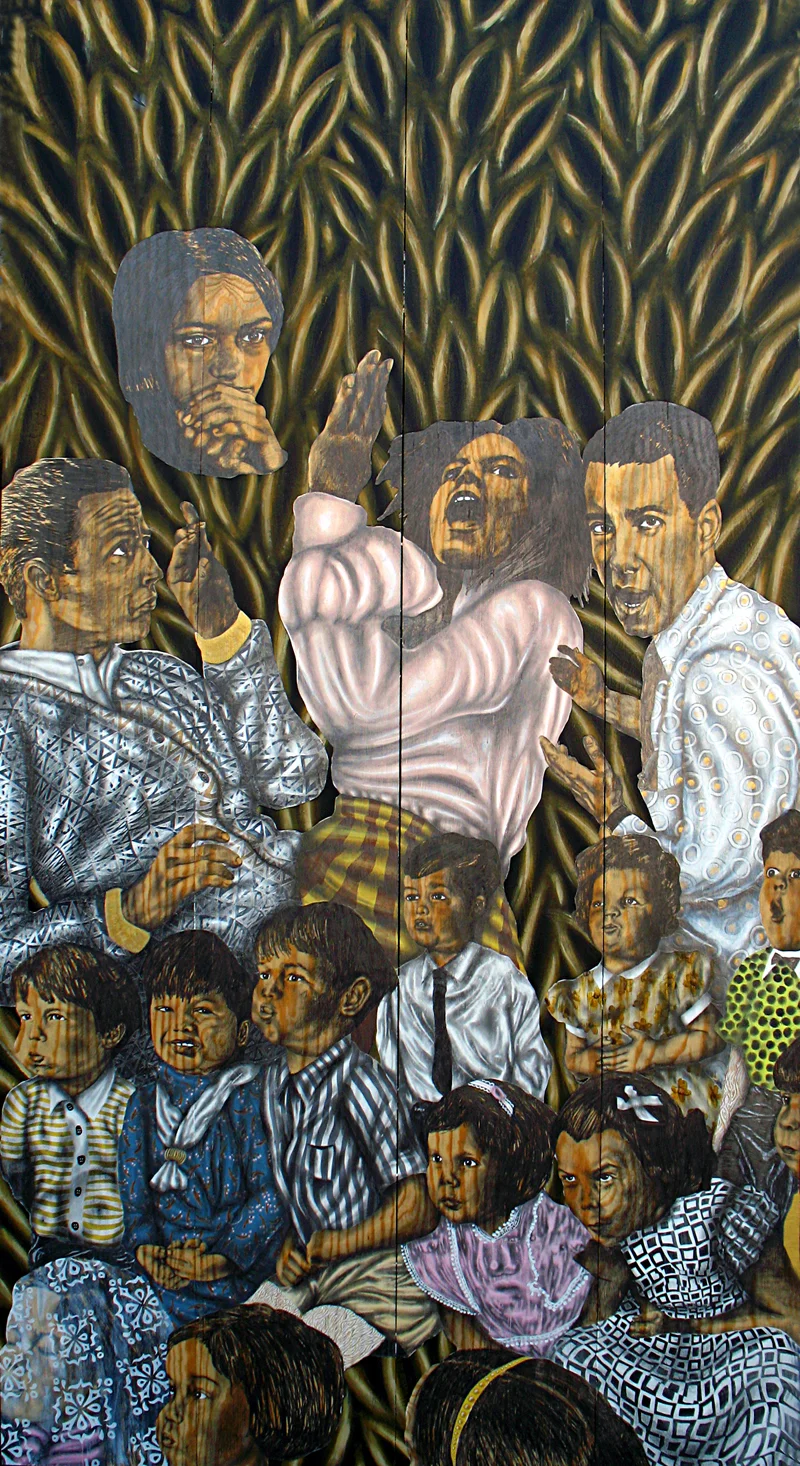 2011 Acrylic paint and graphite 85"x44"x3"